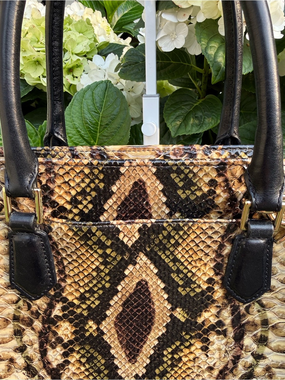 Brahmin Mini Priscilla Crossbody Satchel Python Travertine Ballington Melbourne - Picture 6 of 16